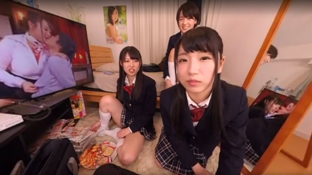 Thrilling POV Threesome with Hot Classmates