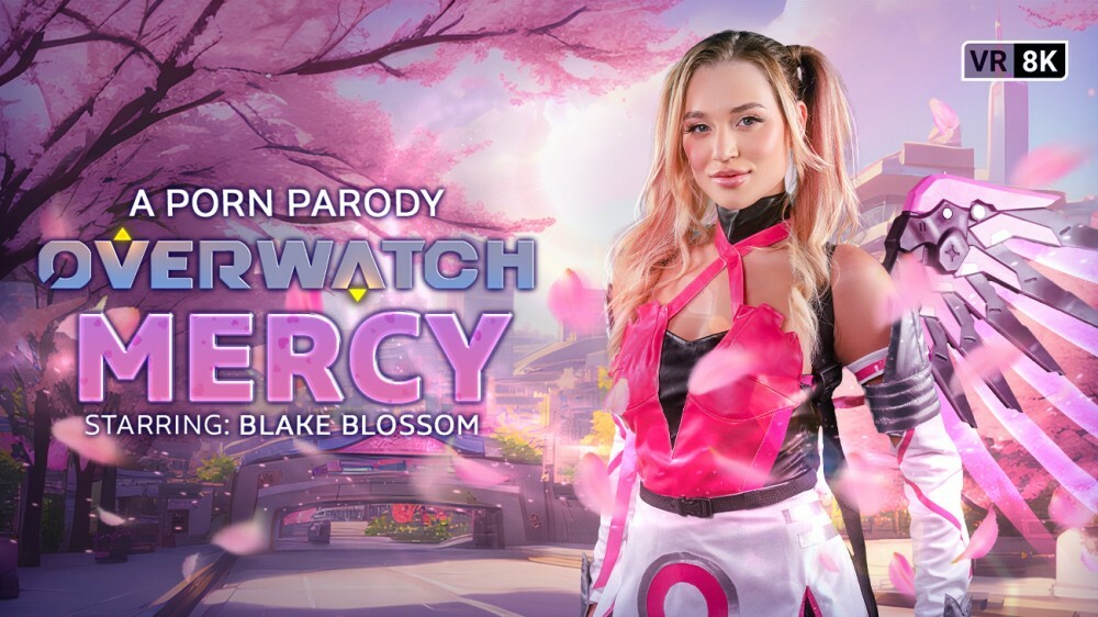Blake Blossom in Overwatch Mercy VR Cosplay