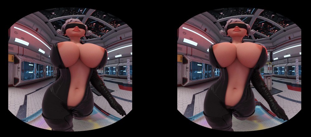 Animated Sexy Babe in VR: Stunning Front Walk