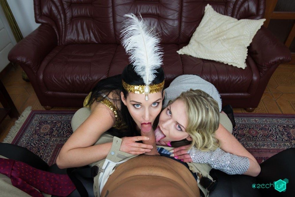 Vintage VR Threesome with Claudia Mac & Lucia