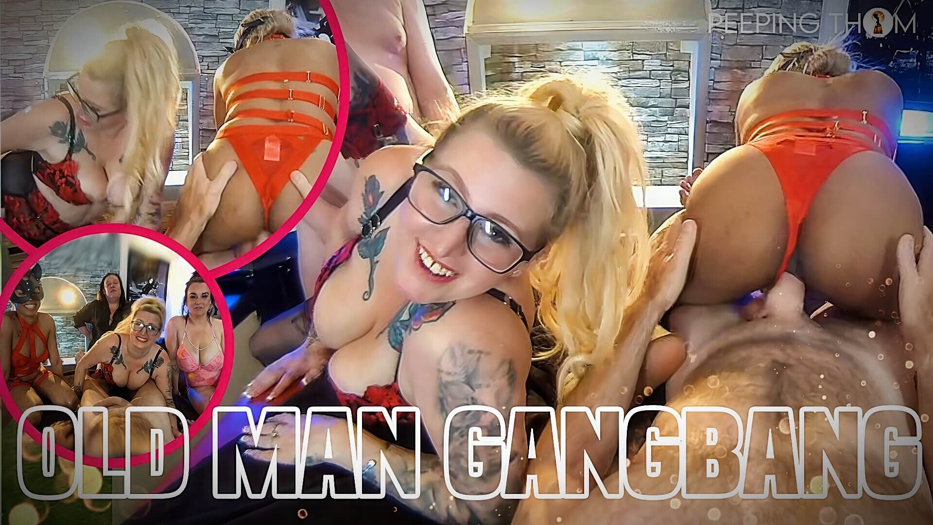 Loula Bella and Ashley - Old Man Gangbang