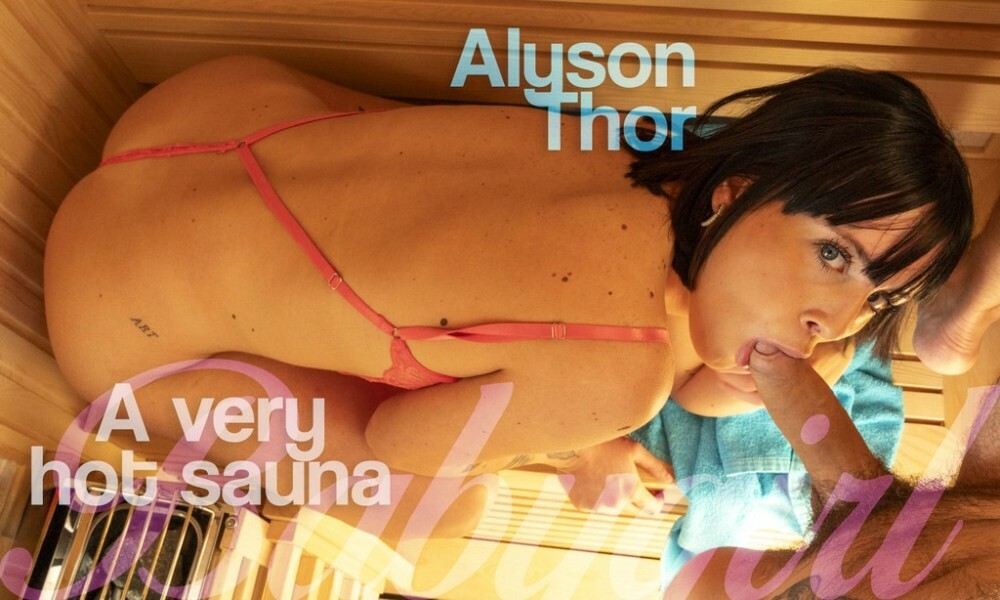 Alyson Thor in Steamy Sauna Voyeur Thrill