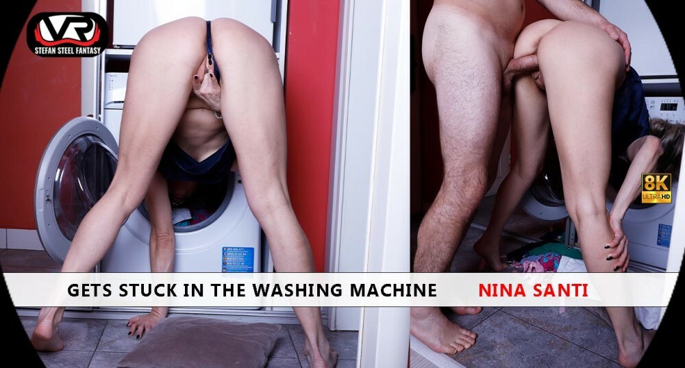Gets Stuck in The Washing Machine Nina Santi
