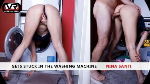 Gets Stuck in The Washing Machine Nina Santi