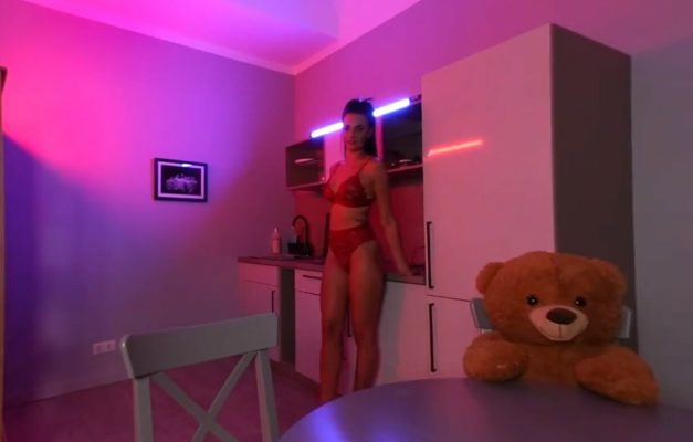 Monica's Seductive Kitchen Striptease - Image 9