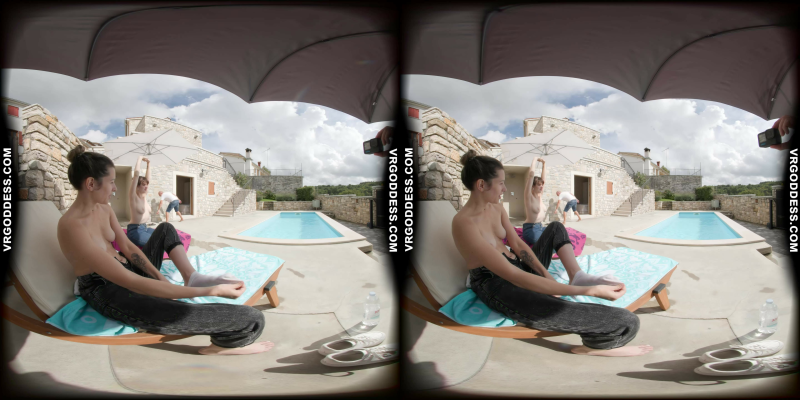 Josie Fresh & Sofie in Steamy Poolside Tease - Image 1