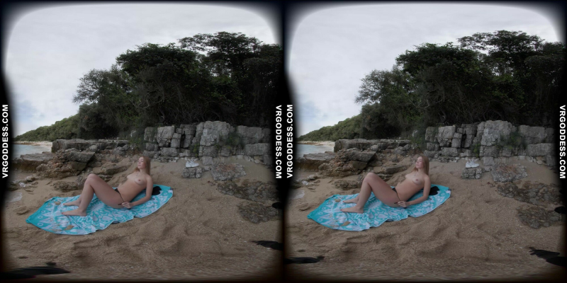 Kristina's Sensual Beach Solo in Stunning 8K - Image 3