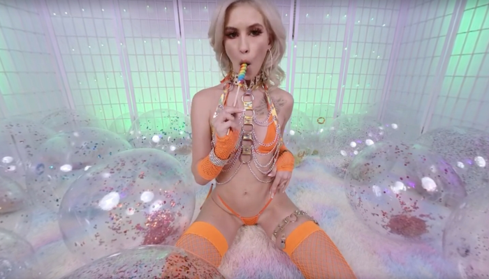 Kiara Cole's Sensual Lollipop Tease in VR - Image 1