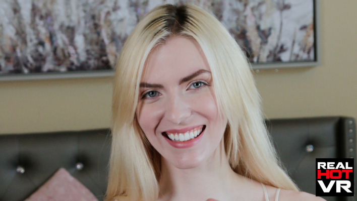 Blonde Teen Stepsister Tries On Her Short Shorts & Thongs For You! - Image 1