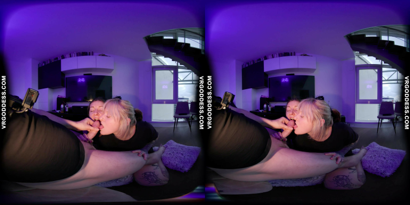Rebeka Ruby & Brilla in Hot Double Blowjob VR - Image 8