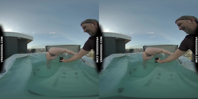 Hot Babe Melonie Rooftop Jacuzzi Dildo Masturbation - Image 6