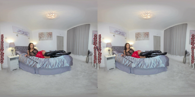 Kay in Tight PVC Mini-skirt - Image 1