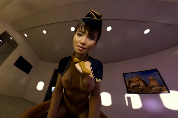 Sexy Stewardess CGI Cowgirl POV Adventure - Image 1