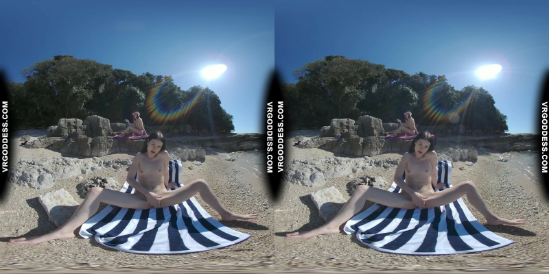 Matty Mila Perez Nude Beach Dildo Play in VR - Image 2
