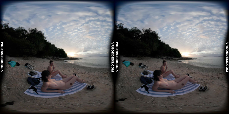 Josie and Sofie Nude Beach VR Adventure - Image 9