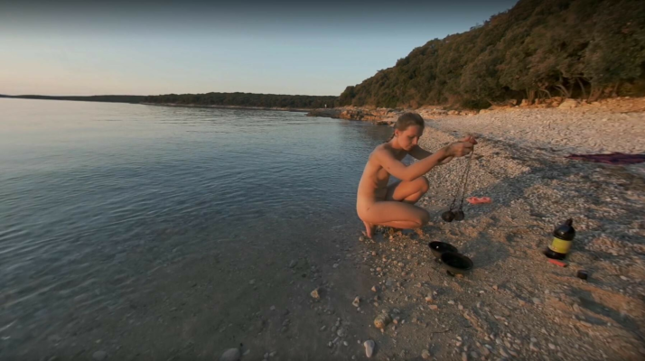 Special Fire Dancing Naked On Sunset Beach Extra Long And Hot With Redhead Lea On Vacation - Image 8