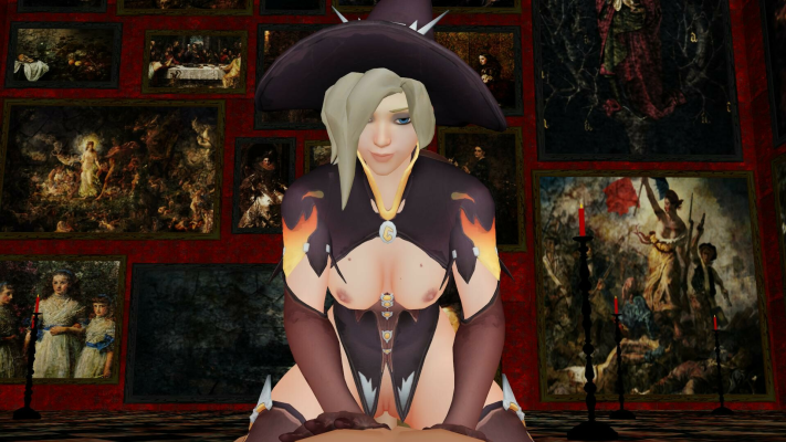 Mercy Witch Halloween Cowgirl Overwatch Parody - Image 2
