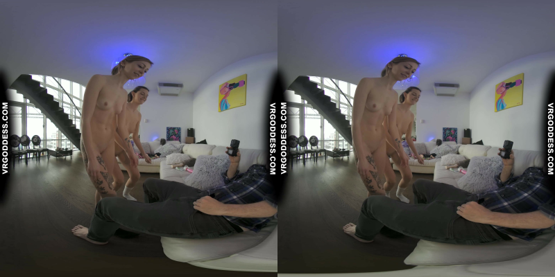 Rebeka Ruby & Bleika in Hot Double Blowjob VR - Image 1